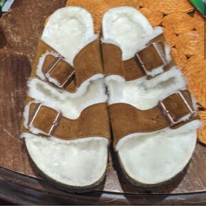 Birkenstock Arizona Shearling Lined Sandals size 42